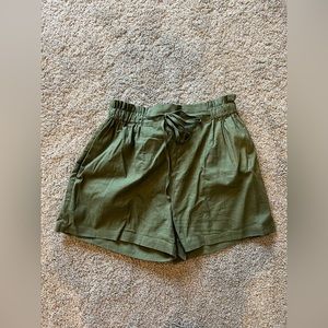 Army green shorts